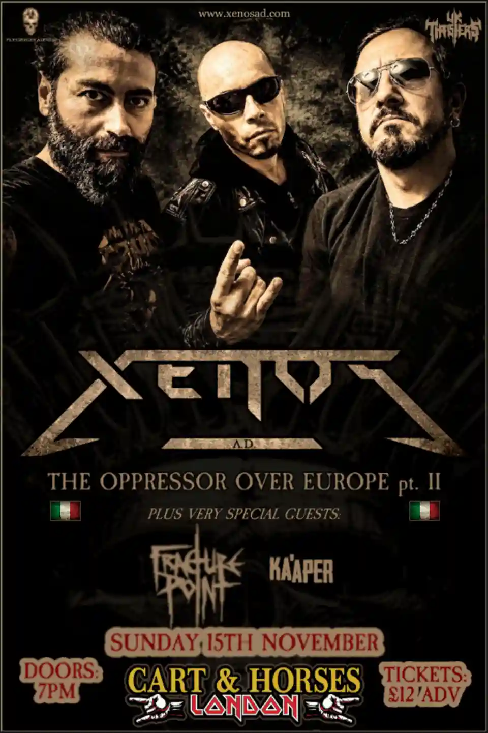 Xenos A.D. adaugă un concert la Londra în cadrul turneului Oppressor Over Europe