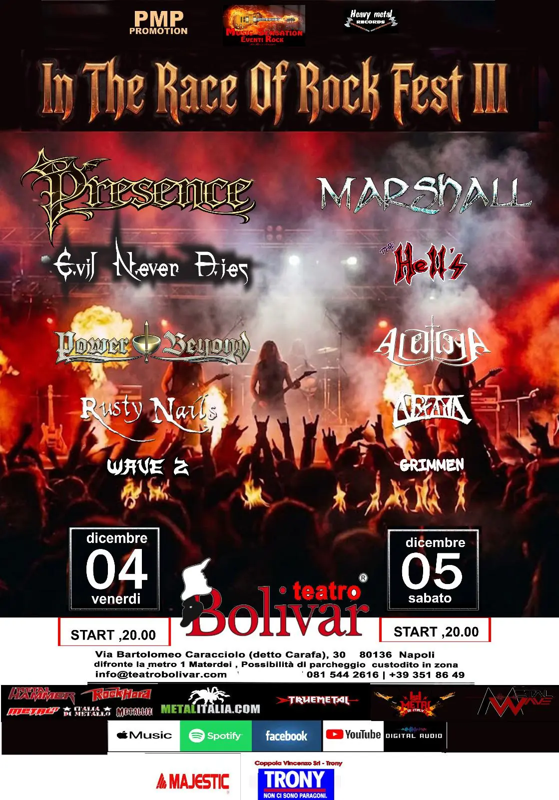 Festivalul In The Race Of Rock Fest III are loc în decembrie la Napoli