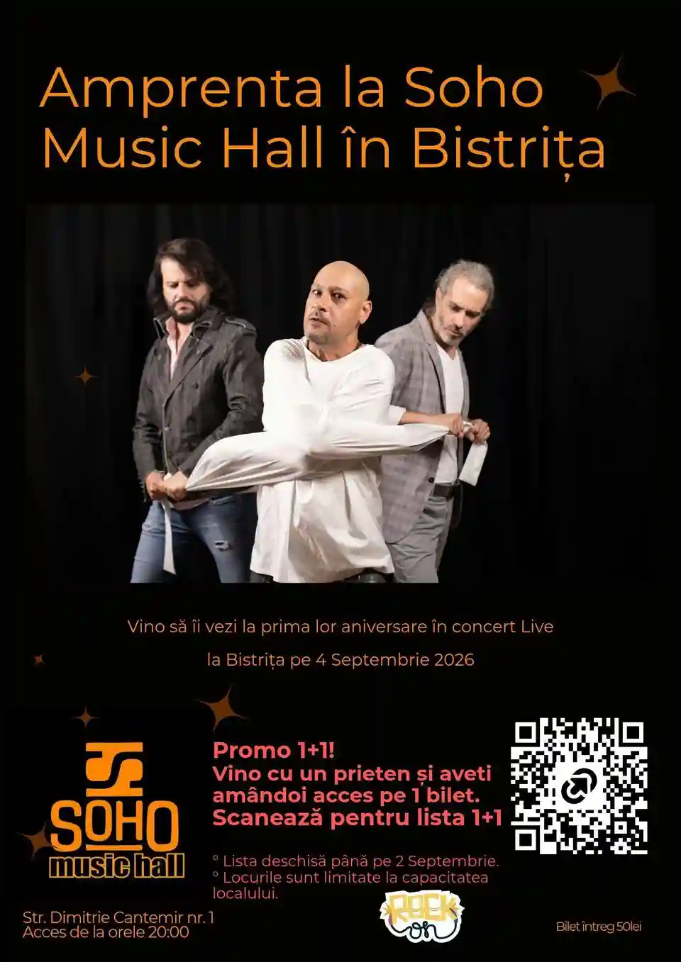 Proiectul hard rock Amprenta concertează la Soho Music Hall
