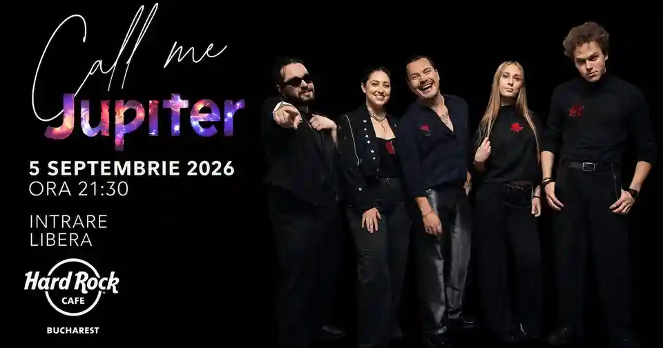 Trupa Call Me Jupiter concertează la Hard Rock Cafe