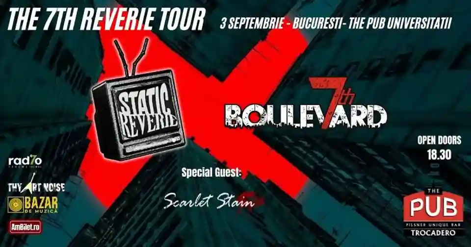 7th Boulevard și Static Reverie concertează la The Pub Universității